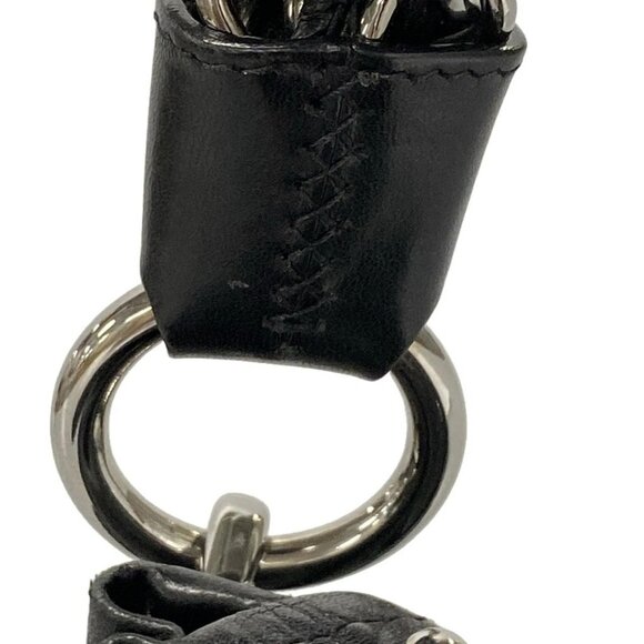 Auth PRADA - BR4344 Black Silver Leather Hardware Handbag - Picture 10 of 16